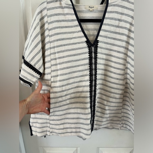 NWOT Madewell Women's Elise Embroidered Hooded Tunic Top Medium Large Pockets - Picture 10 of 15